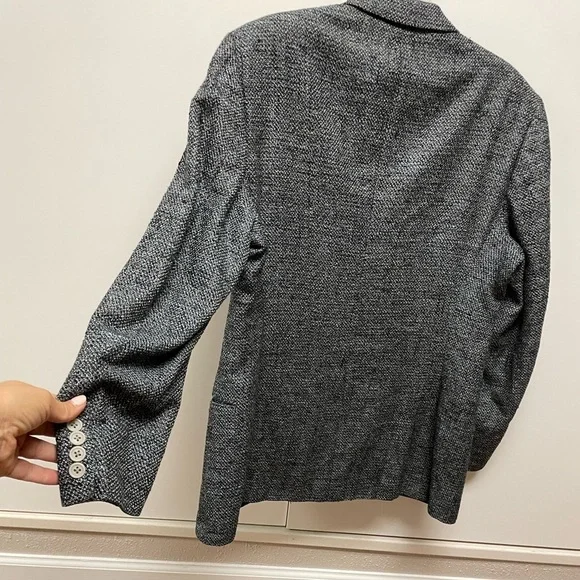 Christian Dior Men’s Tweed Blazer light blue, cream, black Tailored Vintage - Picture 10 of 16